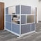 Luxor Expanse Modular Wall Room Divider System - Silver Frame - 53" x 70" Add-On Wall MW-5370-XFCG - alternate 1